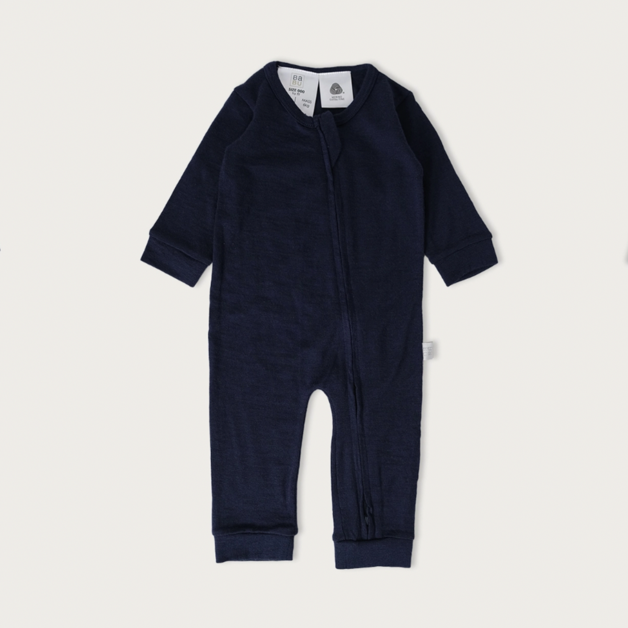 Merino Footless All in One | Navy - Merino & Me
