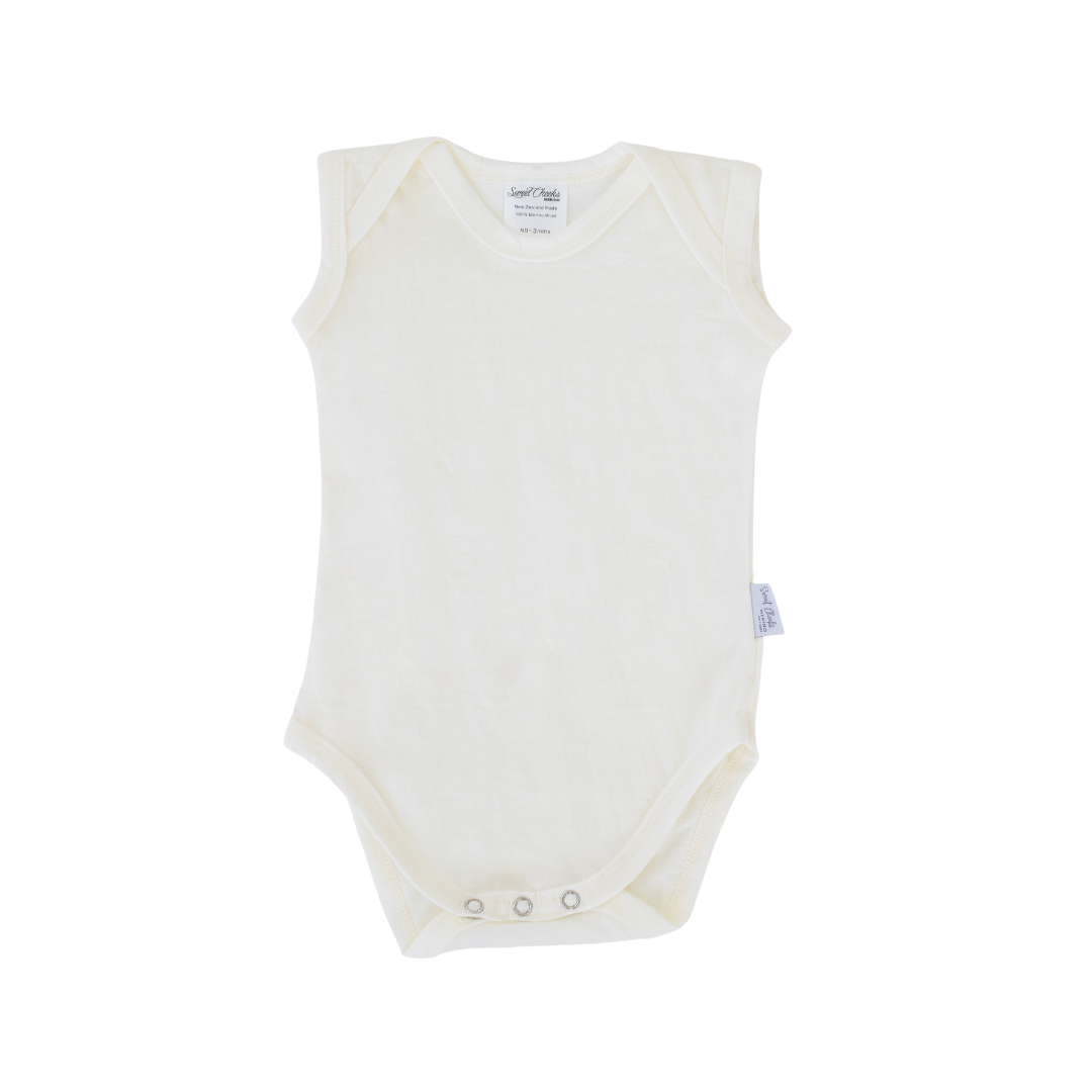 Singlet Bodysuit | Vanilla - Merino & Me