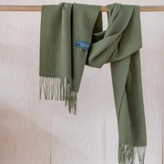 Lambswool Oversized Scarf | Olive