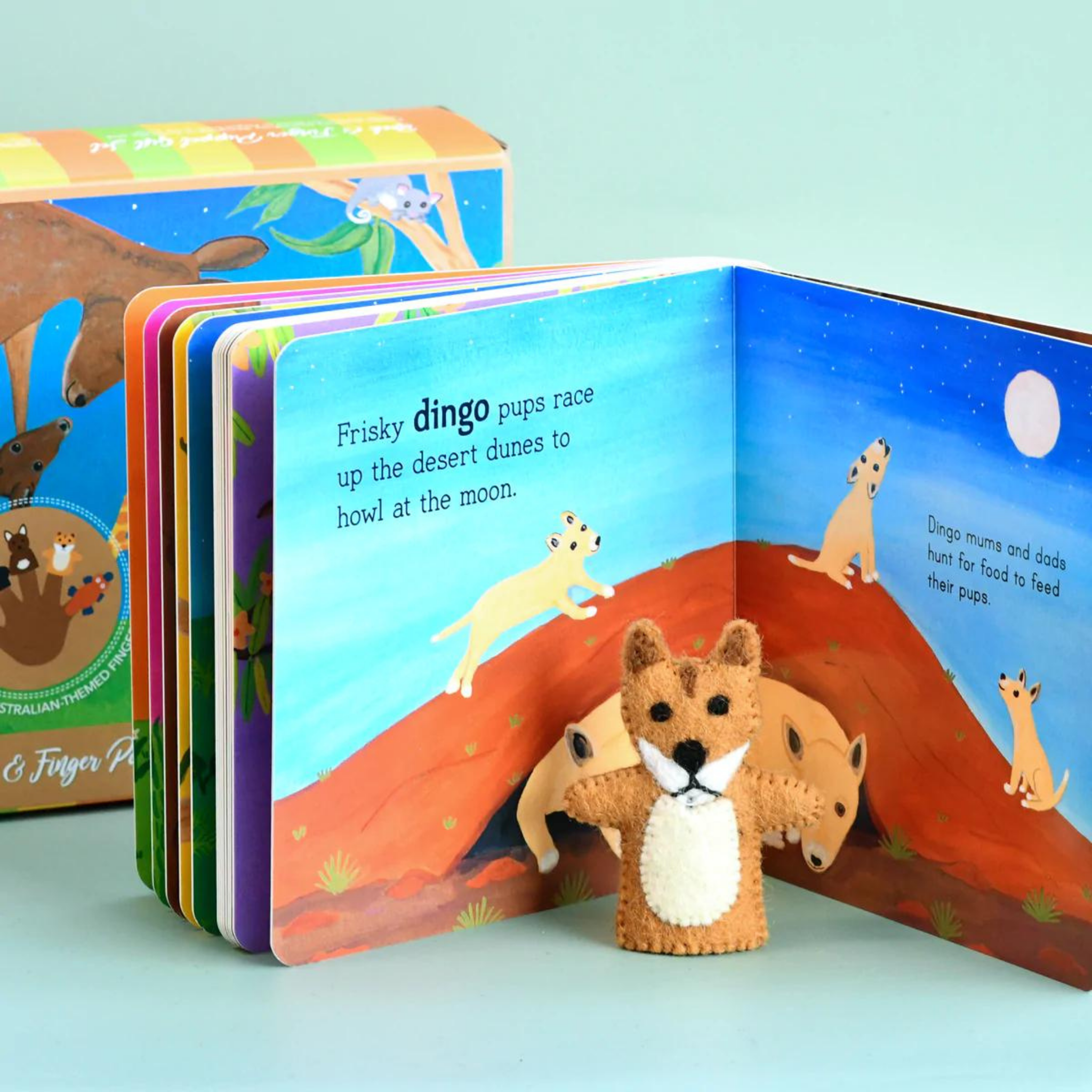 Book and Finger Puppet Set | Australian Baby Animals by Frané Lessac