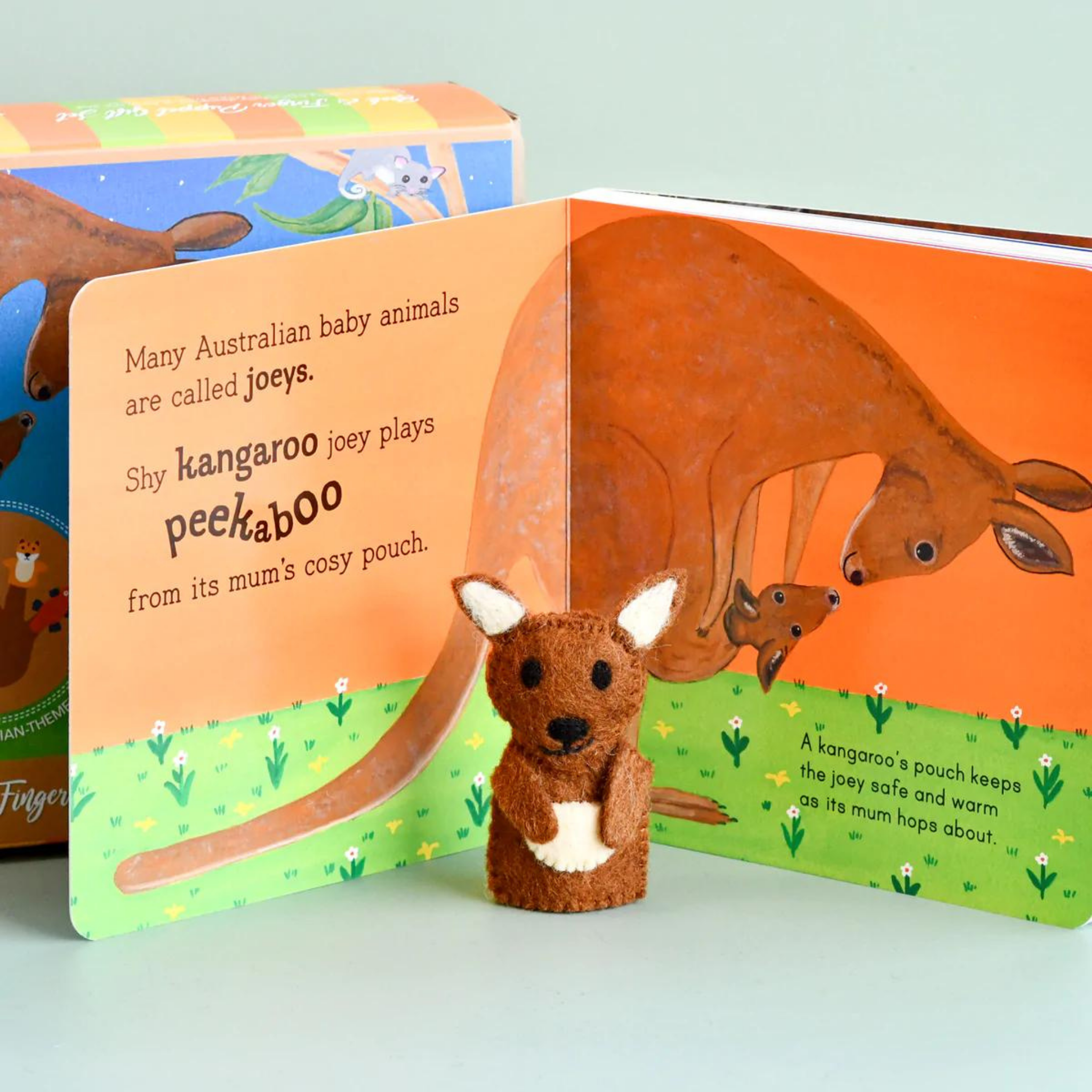 Book and Finger Puppet Set | Australian Baby Animals by Frané Lessac