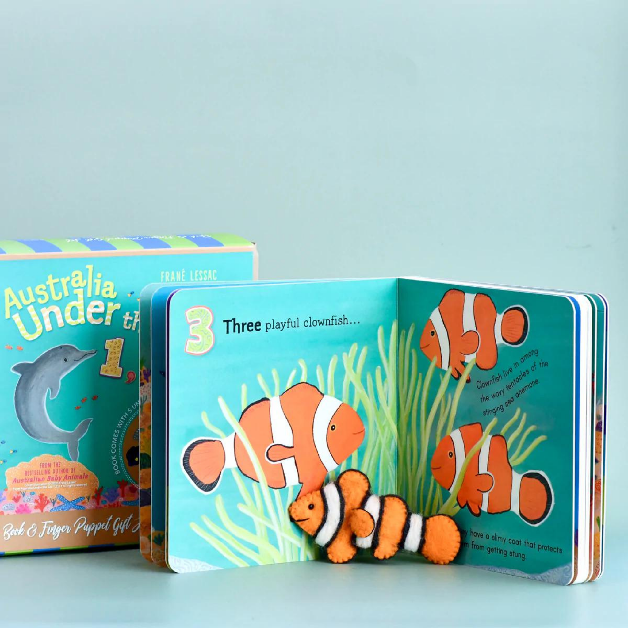 Book and Finger Puppet Set | Under The Sea By Frané Lessac