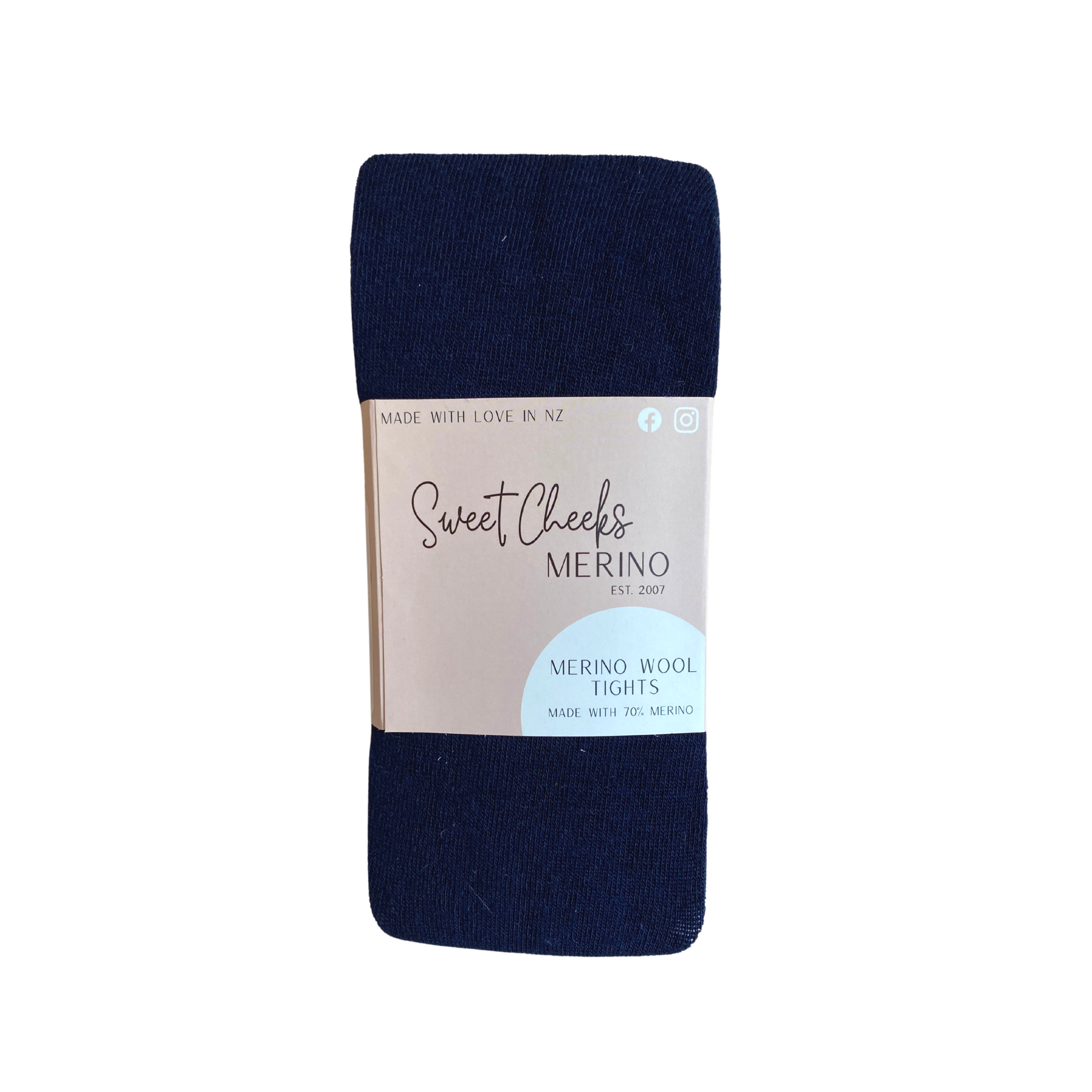 Merino Tights | Navy - Merino & Me