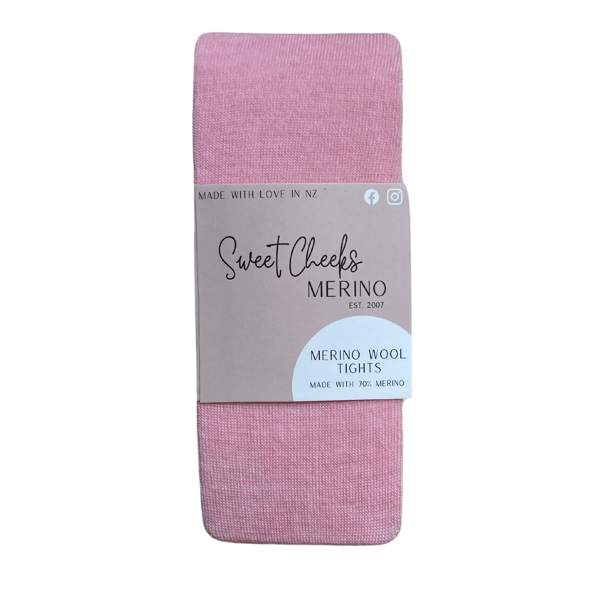 Merino Tights | Pink - Merino & Me