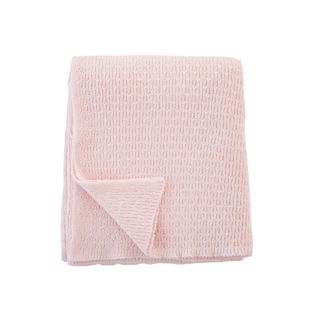 Merino Knit Blanket | Light Pink - Merino & Me