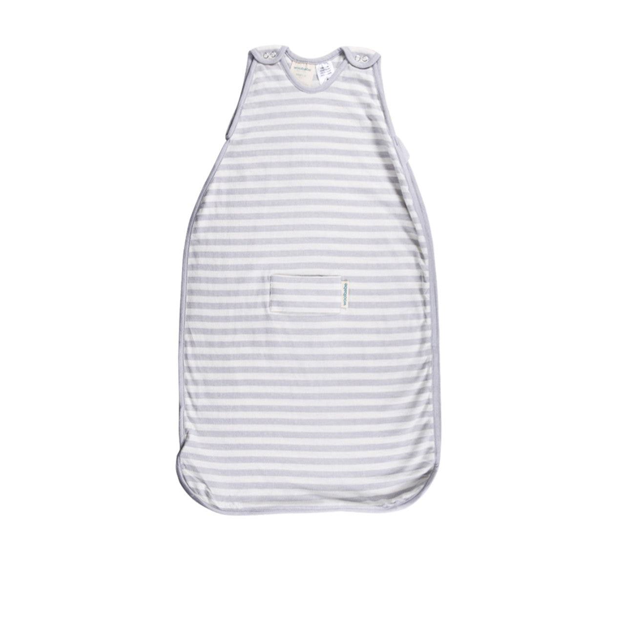 Mini Three Season Side Zip Mid-Weight Sleep Sack | Pebble Stripe - Merino & Me