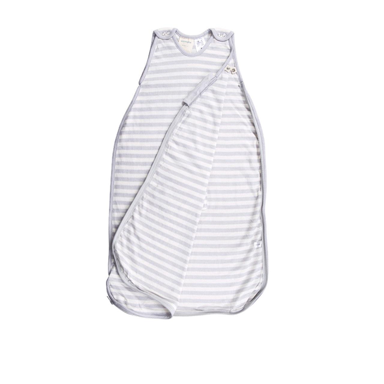 Mini Three Season Side Zip Mid-Weight Sleep Sack | Pebble Stripe - Merino & Me