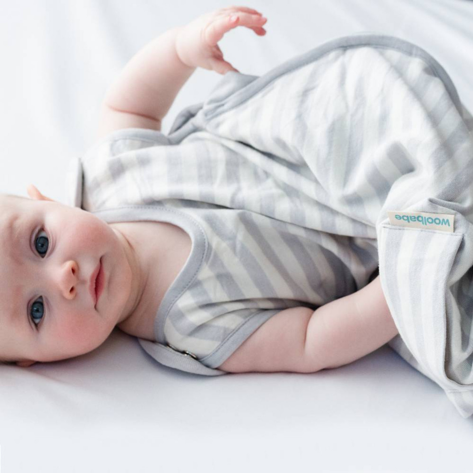 Three Season (Side Zip) Mid-Weight Sleep Sack | Pebble Stripe - Merino & Me