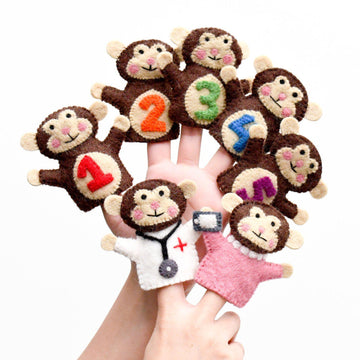 Finger Puppet Set | Five Little Monkeys