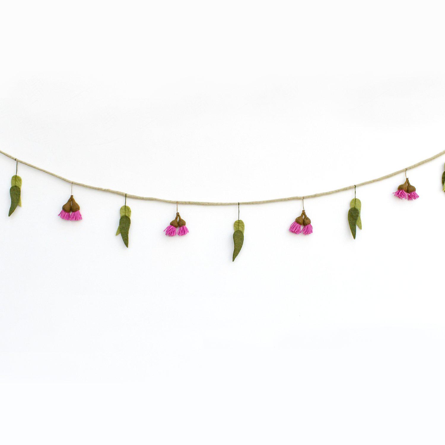 Felt Garland | Eucalyptus & Gum Blossoms - Stina's Style