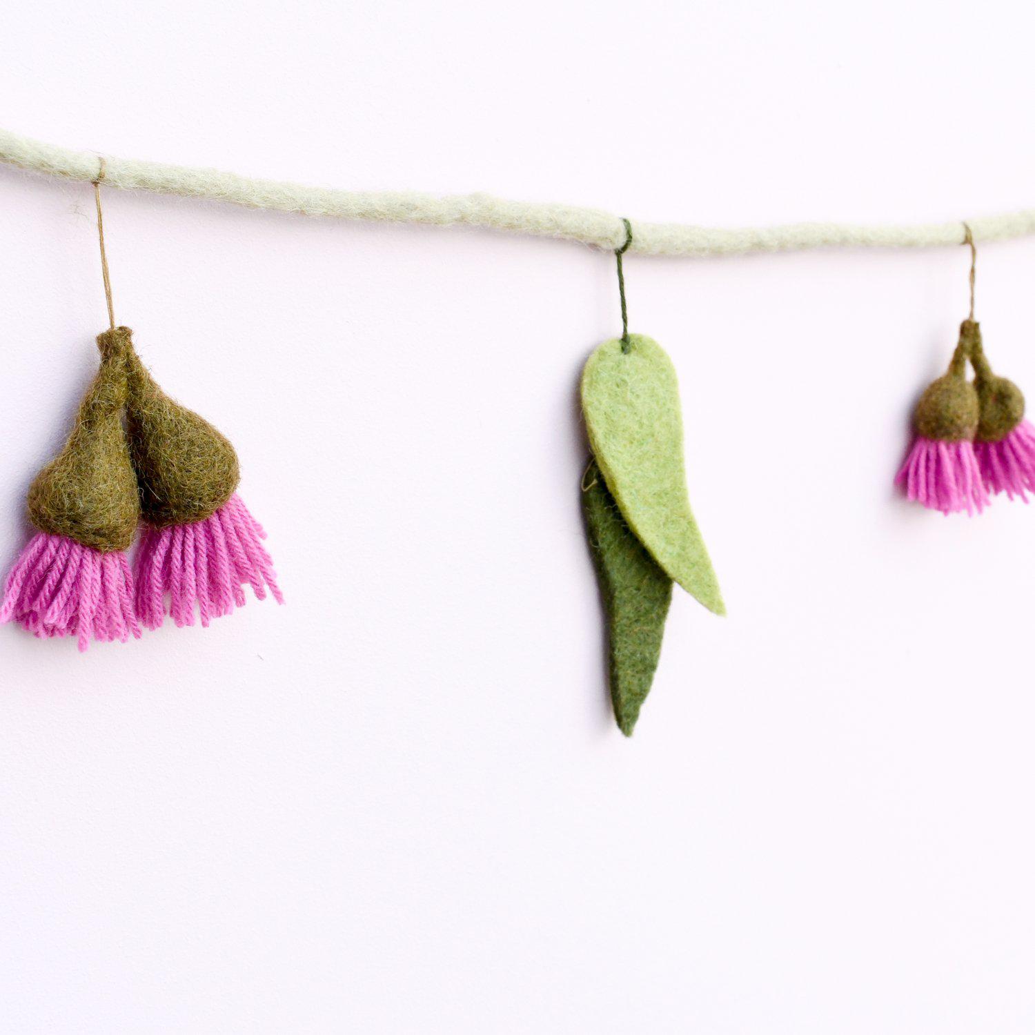 Felt Garland | Eucalyptus & Gum Blossoms - Stina's Style